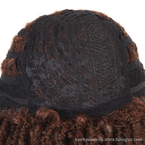 MAGIC Hair 22 Inch Synthetic wigs Dreadlocks Braid Hair Synthetic Dreads Braiding wigs Extension Brown Braids Faux Locs Hair